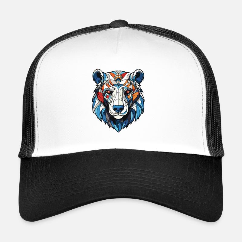Polar Bear Head Polar Bear Trucker Cap