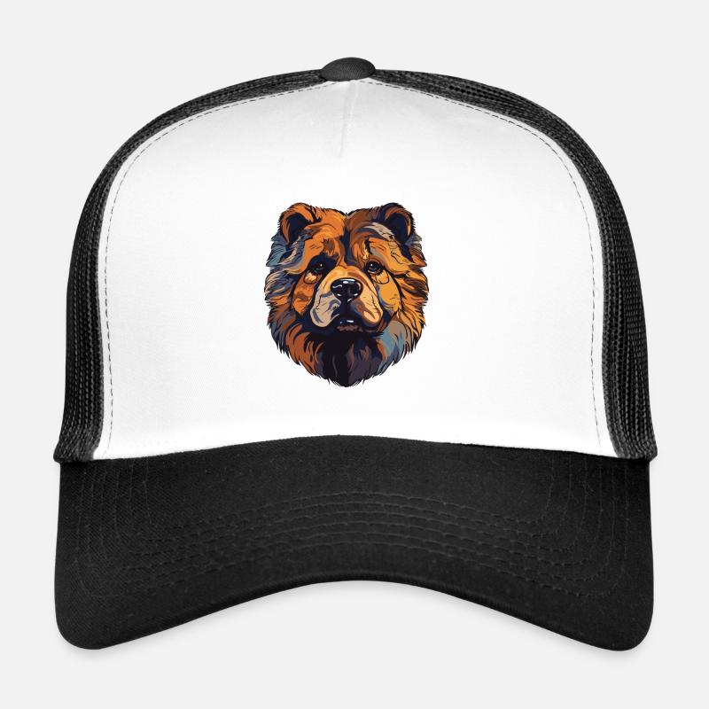 Chow Chow Dog Head Trucker Cap