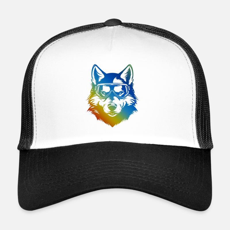 Wolf Snowboard Ski Brille Bunt Trucker Cap