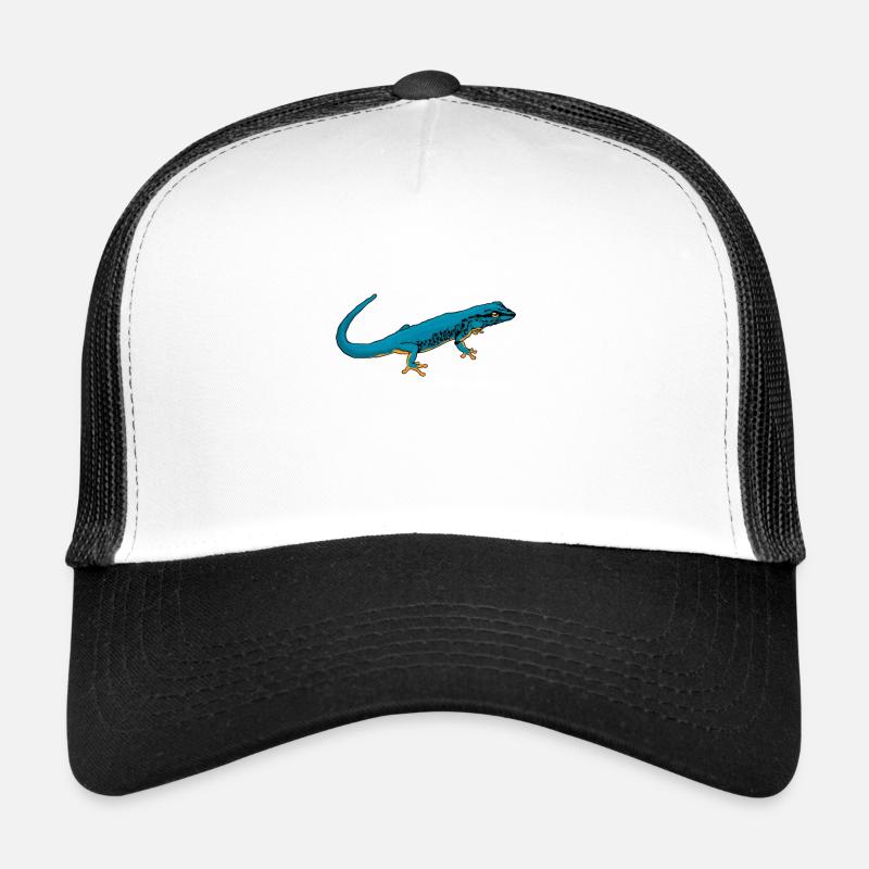 Drawing - Sky Blue Dwarf Day Gecko Trucker Cap