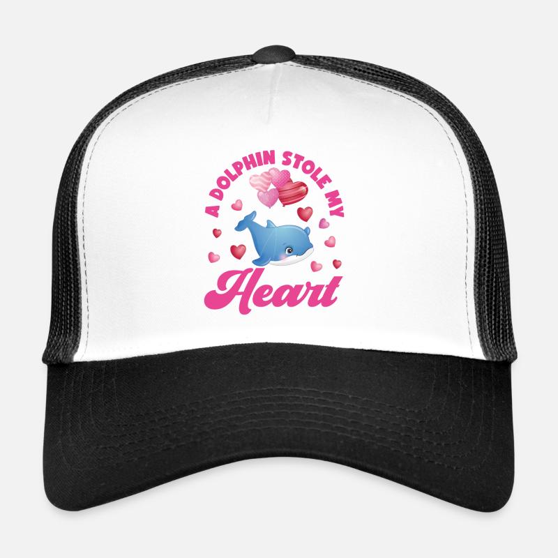 Dolphin Valentines Day A Dolphin Trucker Cap