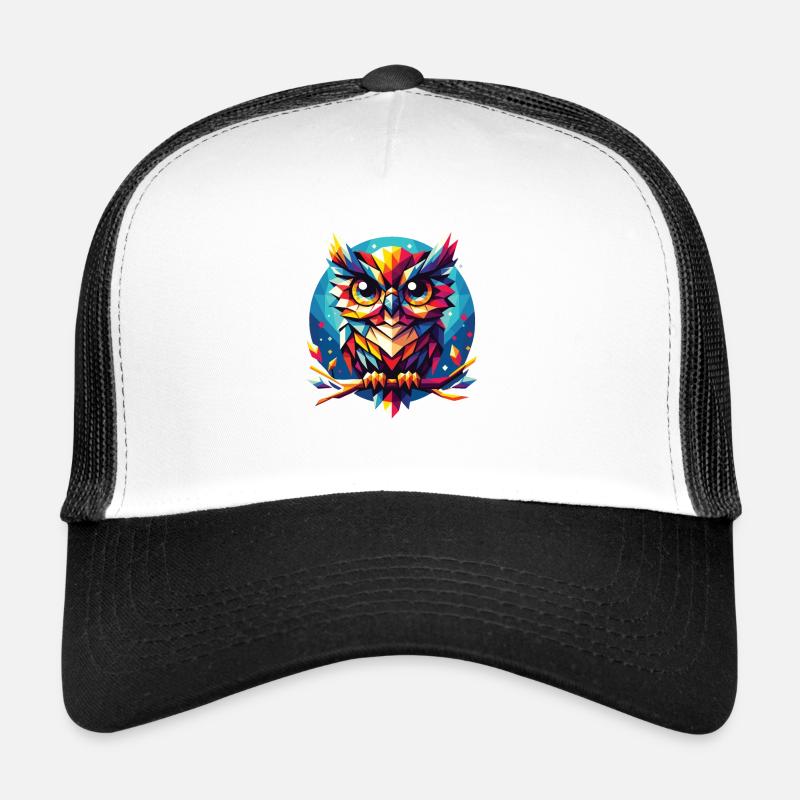 Chouette polygonale géométrique Casquette trucker 