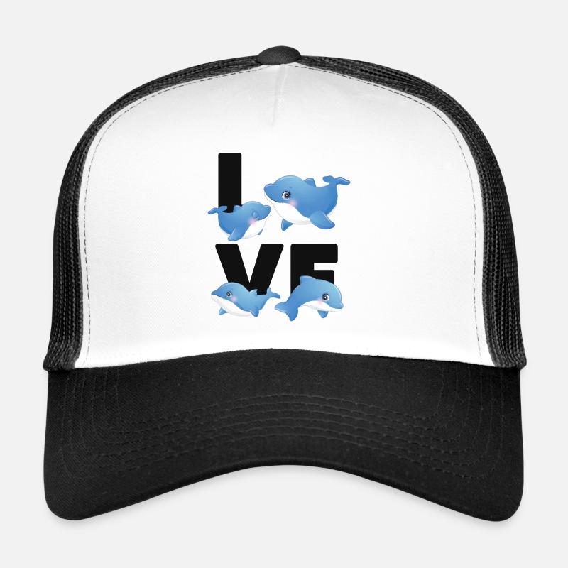 L’amour des dauphins Casquette trucker 