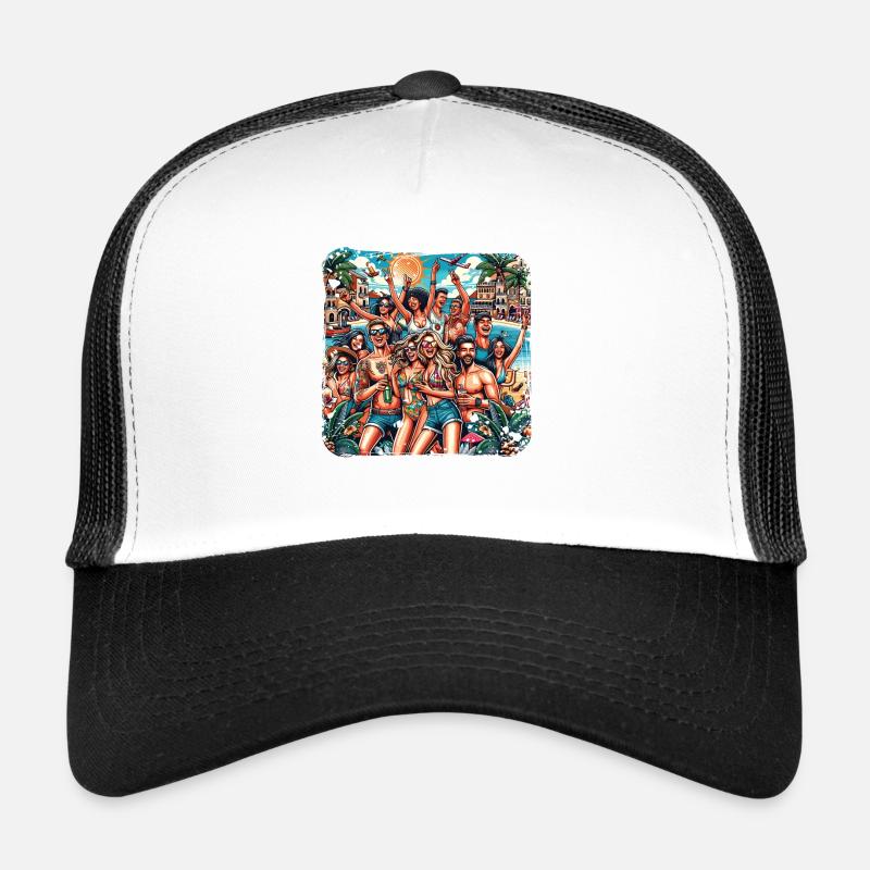 Summer fun on the beach in Mallorca Trucker Cap