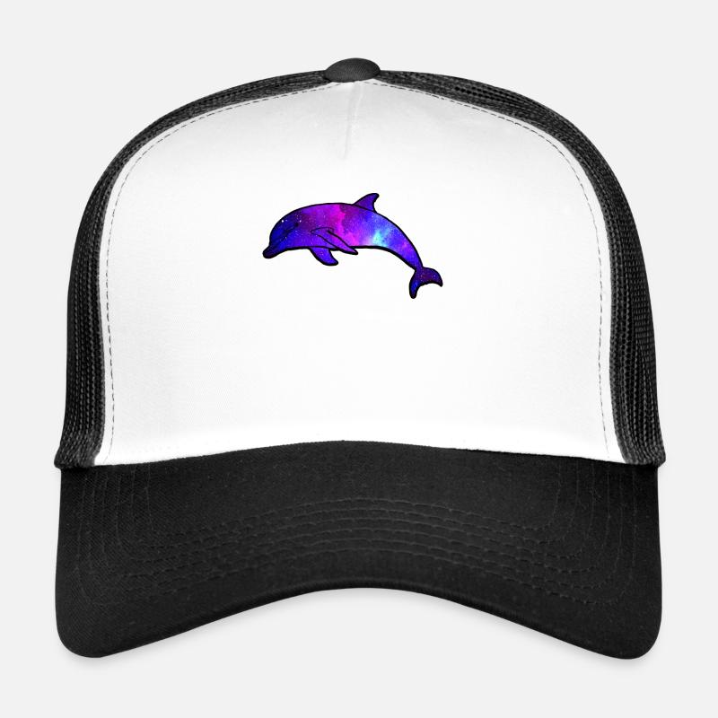 Dolphin Space Galaxy Trucker Cap