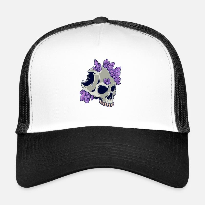 Crâne avec cristaux - Aestethic Goblincore Casquette trucker 