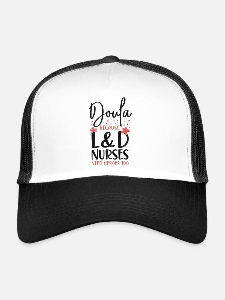 Doula Travailleuse à la naissance Doula Parce que - Casquette trucker  - blanc/noir - Devant