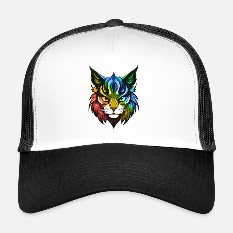 Katze Symbol Kopf Bunt Trucker Cap