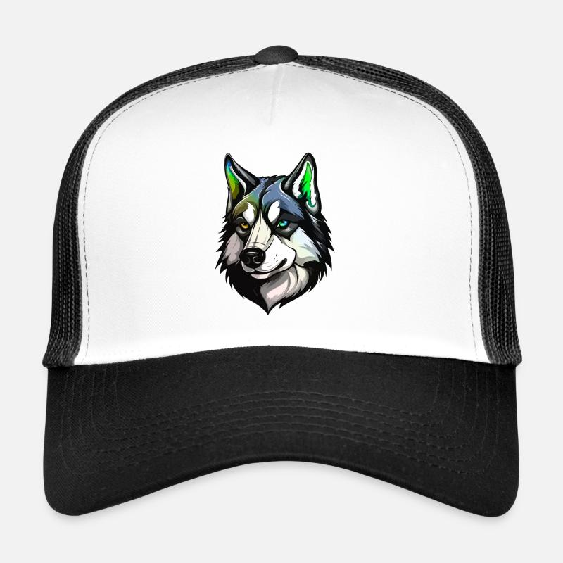 Husky Hund Kopf Bunt Trucker Cap