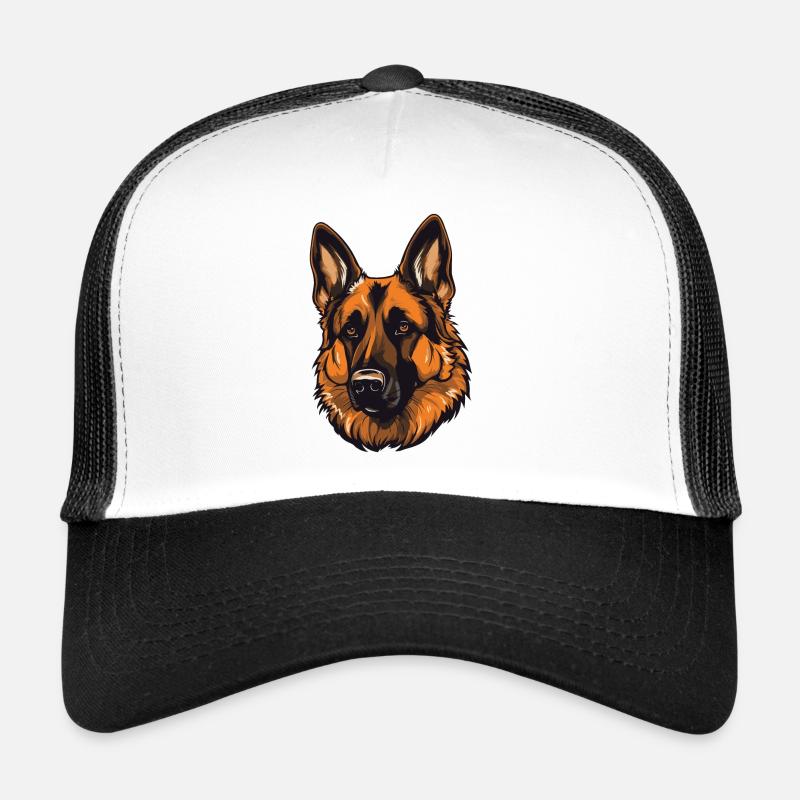 German Shepherd Dog Head Trucker Cap