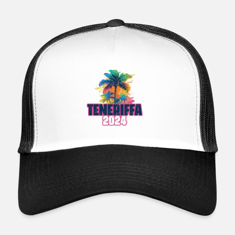 Teneriffa 2024 Urlaub Palmen Klecks Trucker Cap