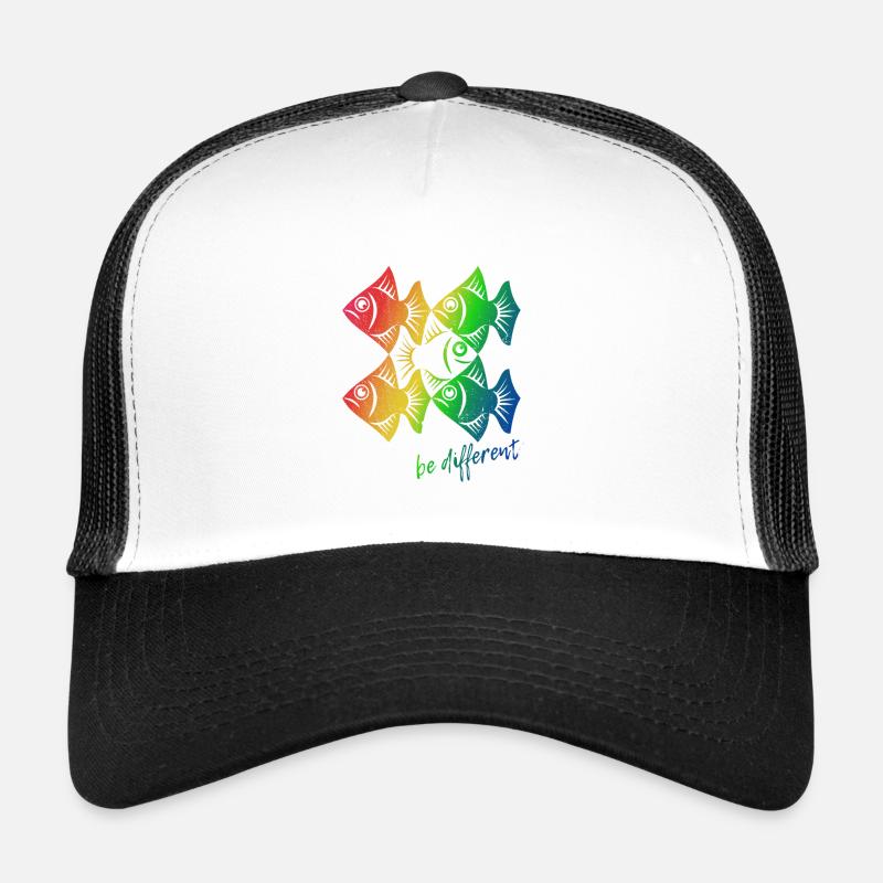 Soyez différent - Poissons - nager à contre-courant Casquette trucker 