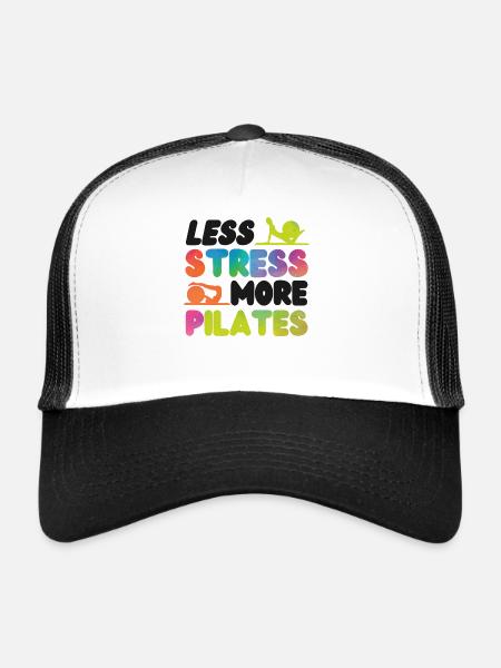 Instructeur de Pilates Enseignant - Casquette trucker  - blanc/noir - Devant