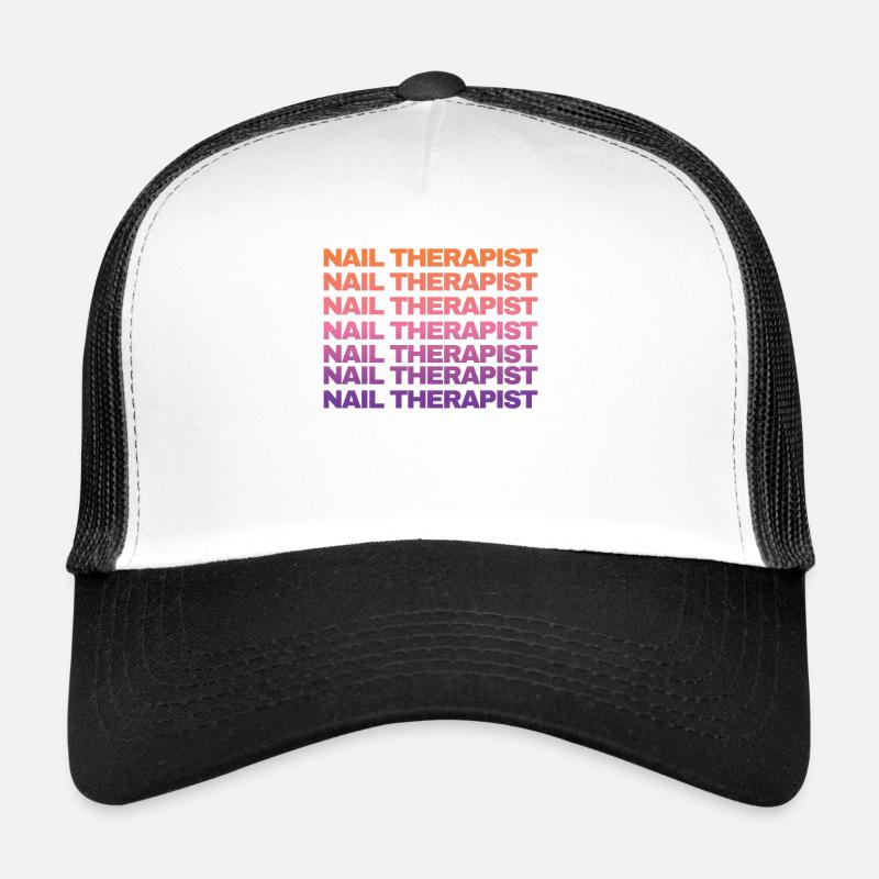 Nail Therapist Funny Nail Art Nail Tech Trucker Cap