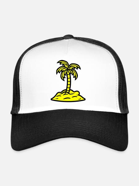 Palm Island Vacation Summer - Trucker Cap - white/black - Front