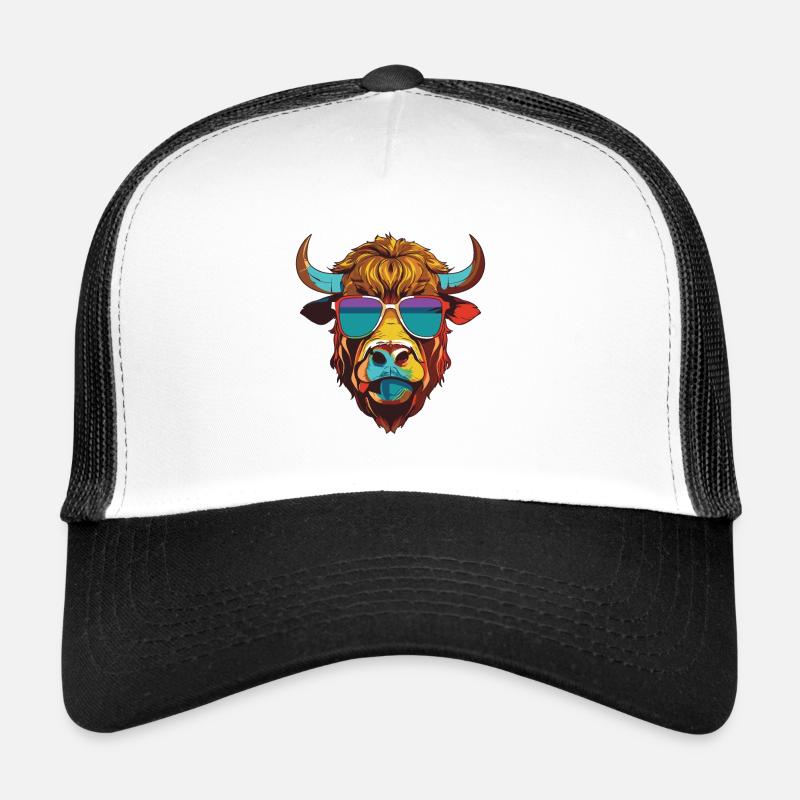 Portrait de tête de taureau Cool Taurus Casquette trucker 