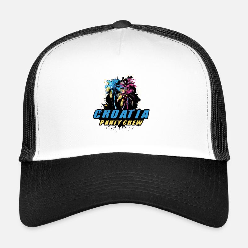 Croatia Party Crew Urlaub Spruch Trucker Cap