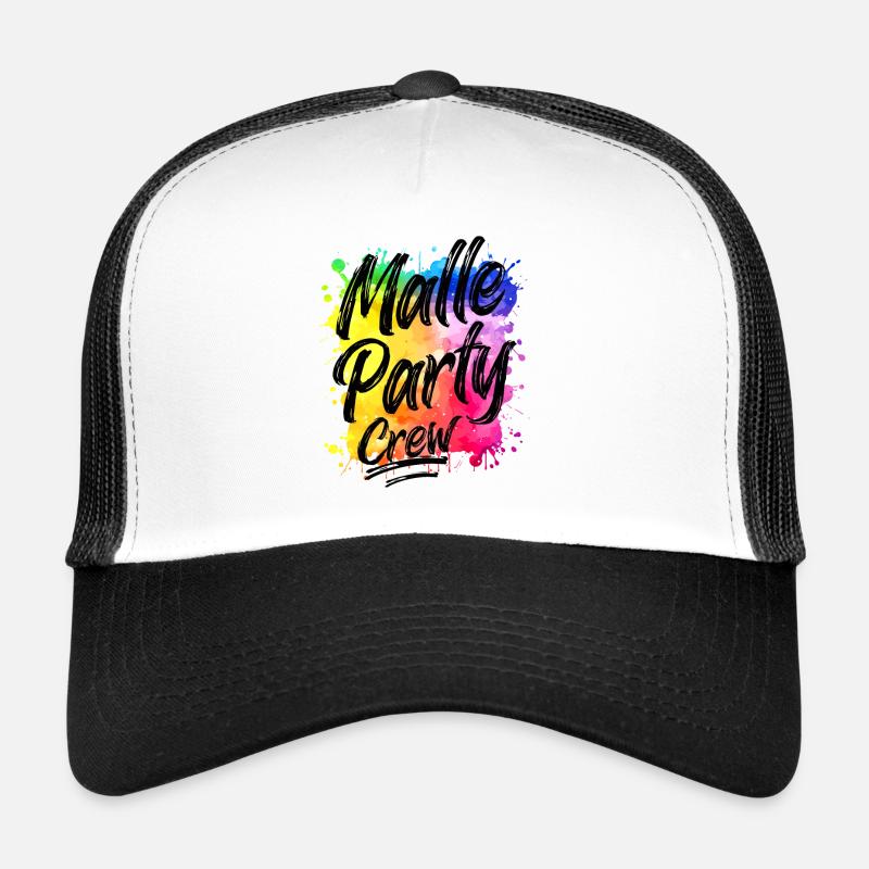 Malle Party Crew Bunt Klecks Mallorca Casquette trucker 
