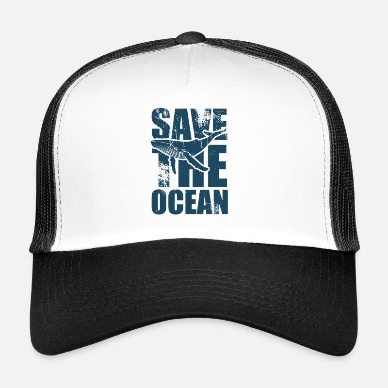 Save the ocean - Wal - Buckelwal - Geschenk Trucker Cap