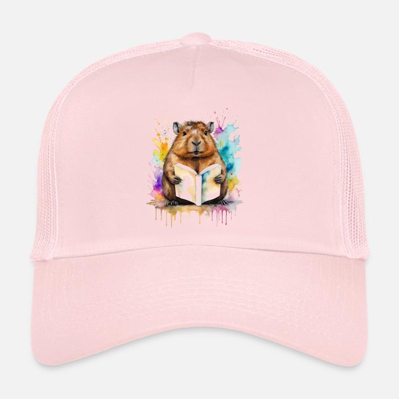 Livre de lecture Capybara Capy Imprimé de conception animale colorée Casquette trucker 
