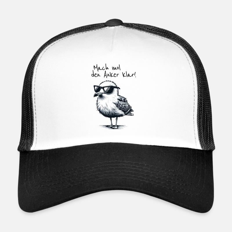 Mach mol den Anker klar Coole Seemöwe Spruch Trucker Cap