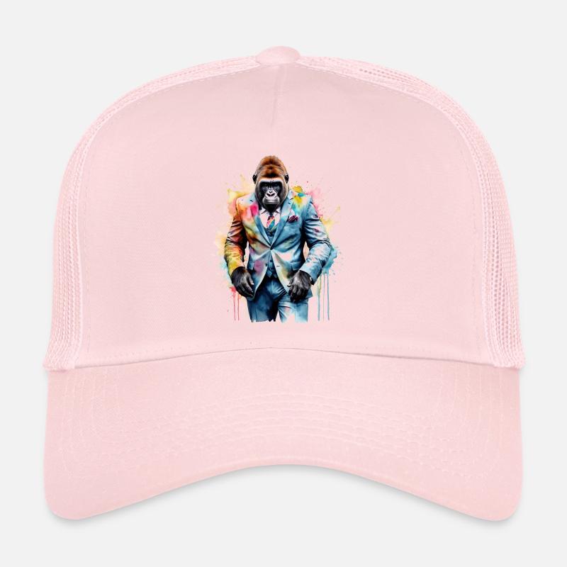 Gorilla Anzug Affe Bunt Tier Design Print Trucker Cap