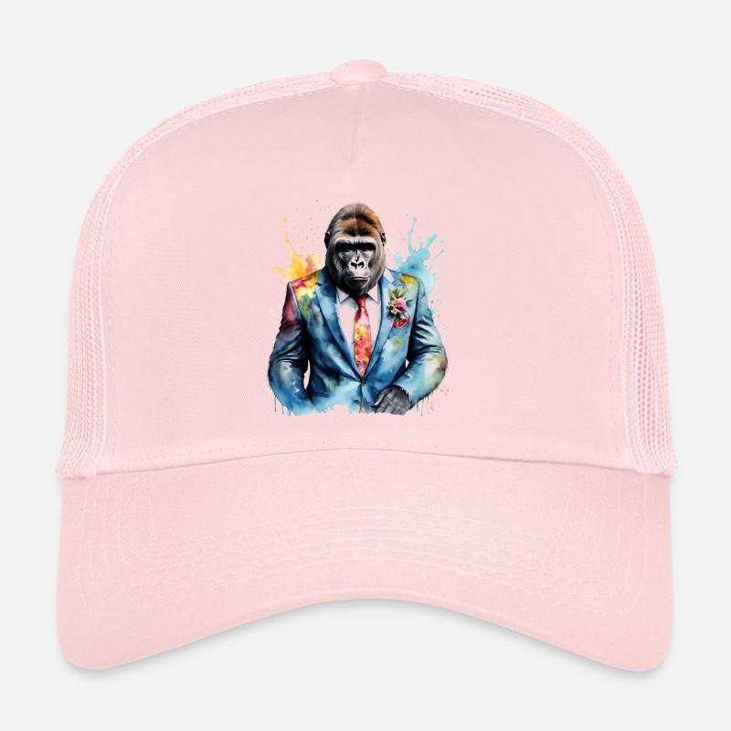 Gorilla Anzug Affe Bunt Tier Design Print Trucker Cap