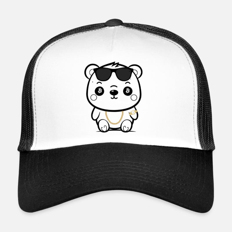 Bitcoin-Bär - Trucker Cap - Weiß/Schwarz