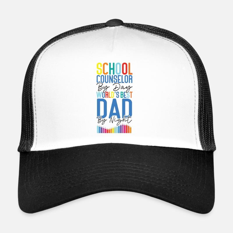 School Counselor Dad School Trucker Cap
