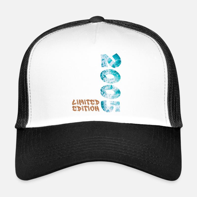 Limited Edition 2005 beach Design - Trucker Cap - Weiß/Schwarz