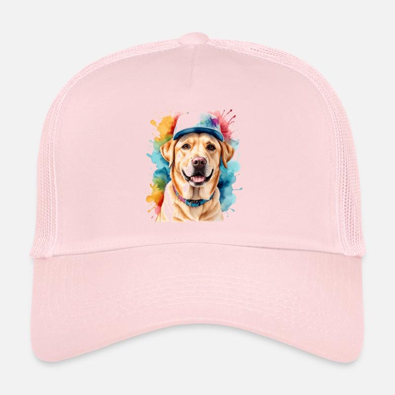 Labrador Retriever Snapback Cap Chien Design Print Casquette trucker 