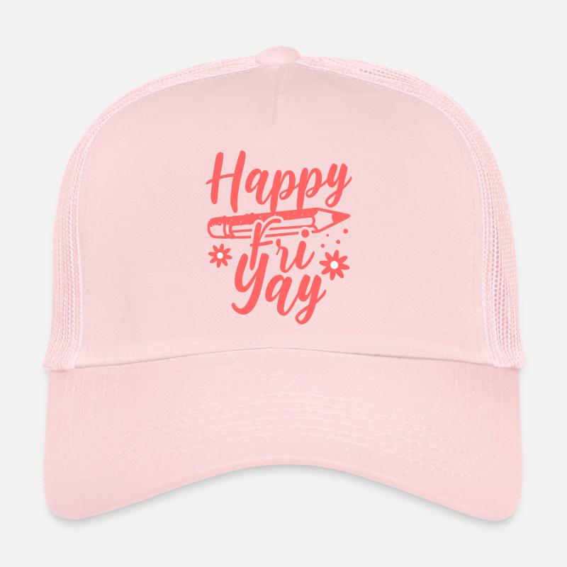 Humour Vendredi Enseignant Weekend Casquette trucker 