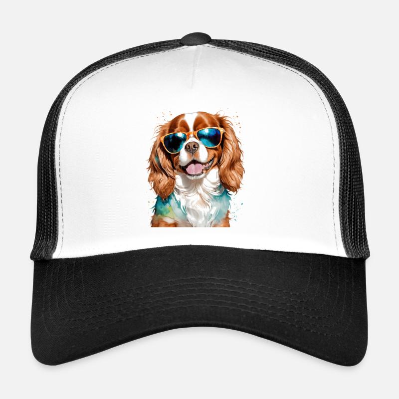 Cavalier King Charles Spaniel Lunettes de soleil Chien Casquette trucker 