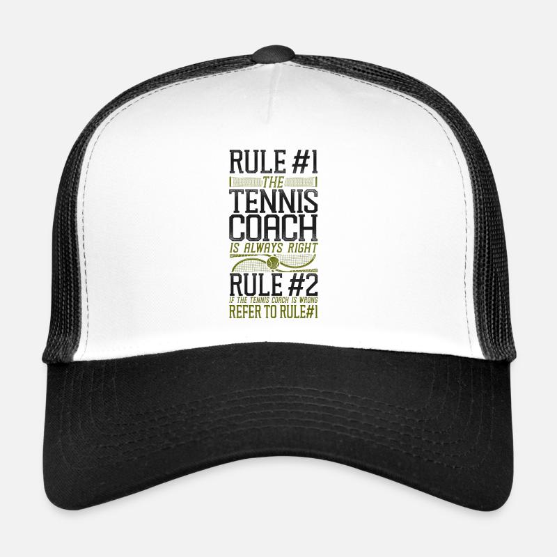 Funny Tennis Player Racket Coach Trucker Cap