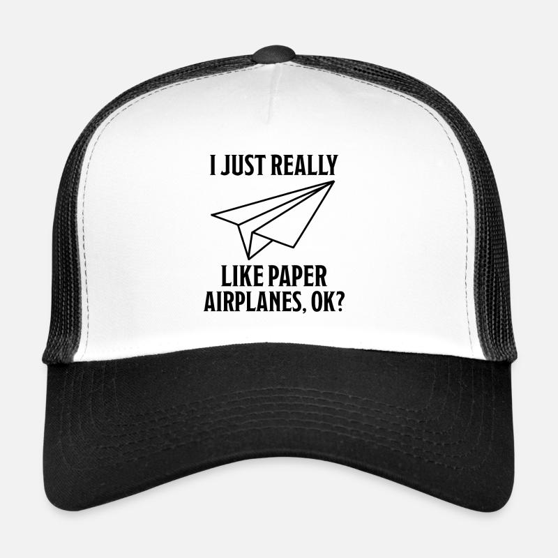 Papierflieger Spruch Witz Papierflugzeug Geschenk Trucker Cap