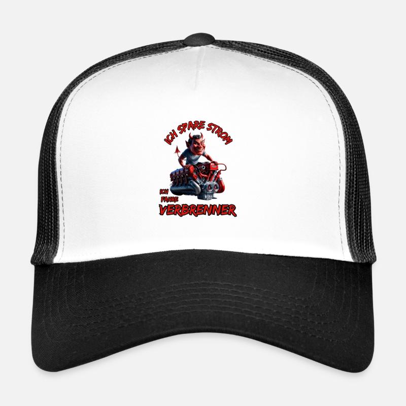 I save electricity I drive combustion engines Trucker Cap