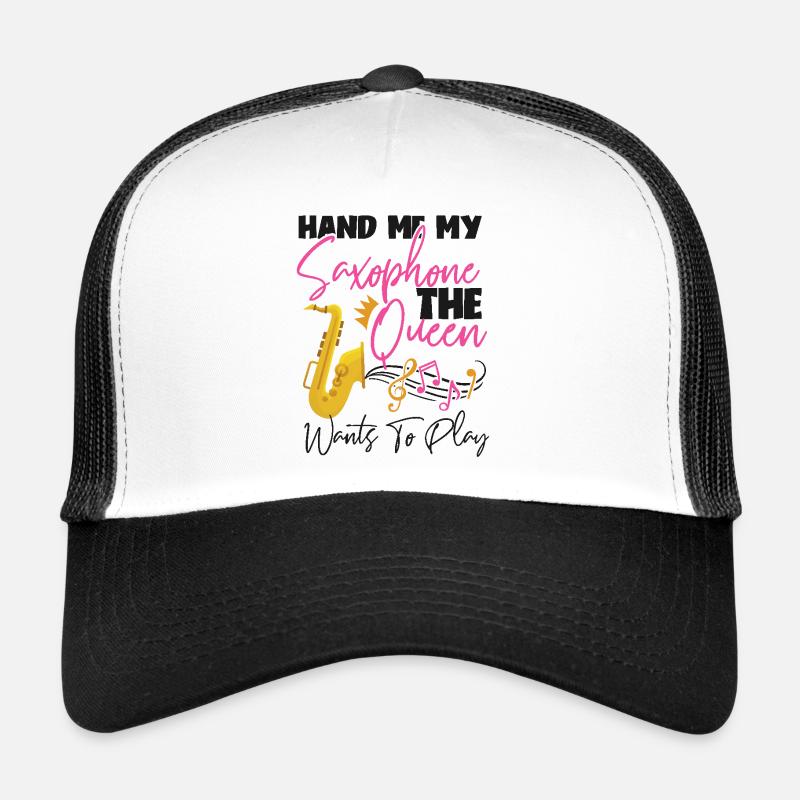 Saxophone Hand Me My Saxophone The - Trucker Cap - Weiß/Schwarz