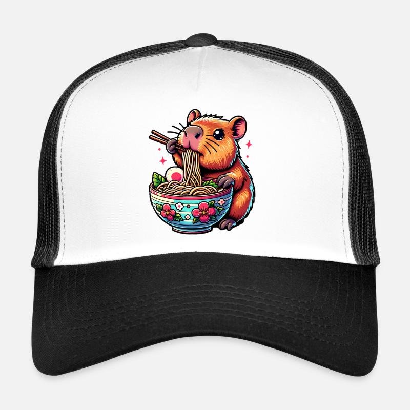 Mignon Kawaii Capybara Ramen Anime Casquette trucker 