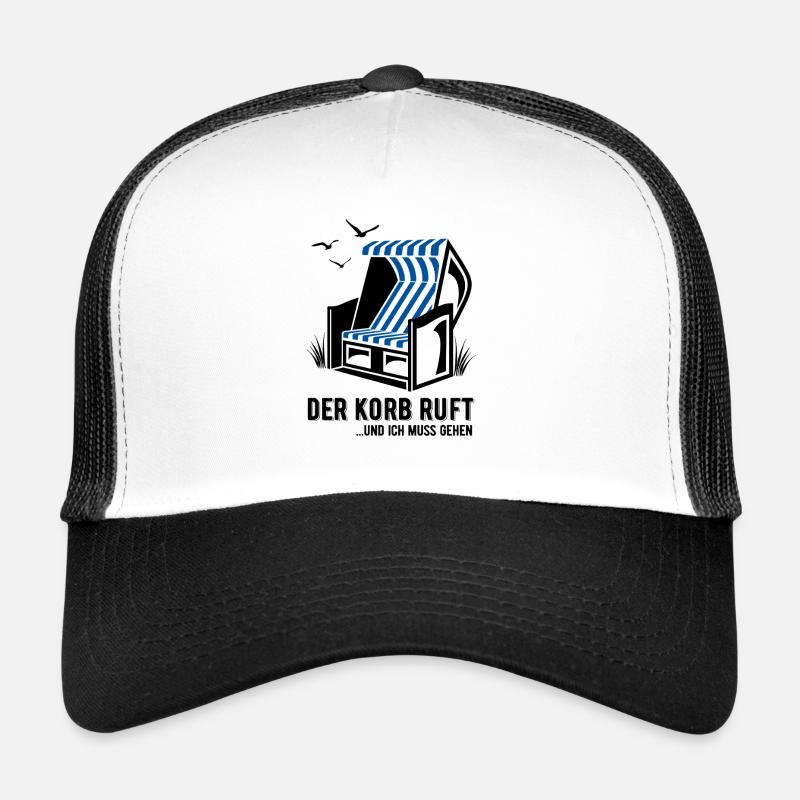 Der Korb ruft - Strandkorb - Meer - Urlaub Trucker Cap