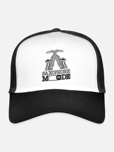 Saxophone Saxophone Mode On - Trucker Cap - white/black - Front