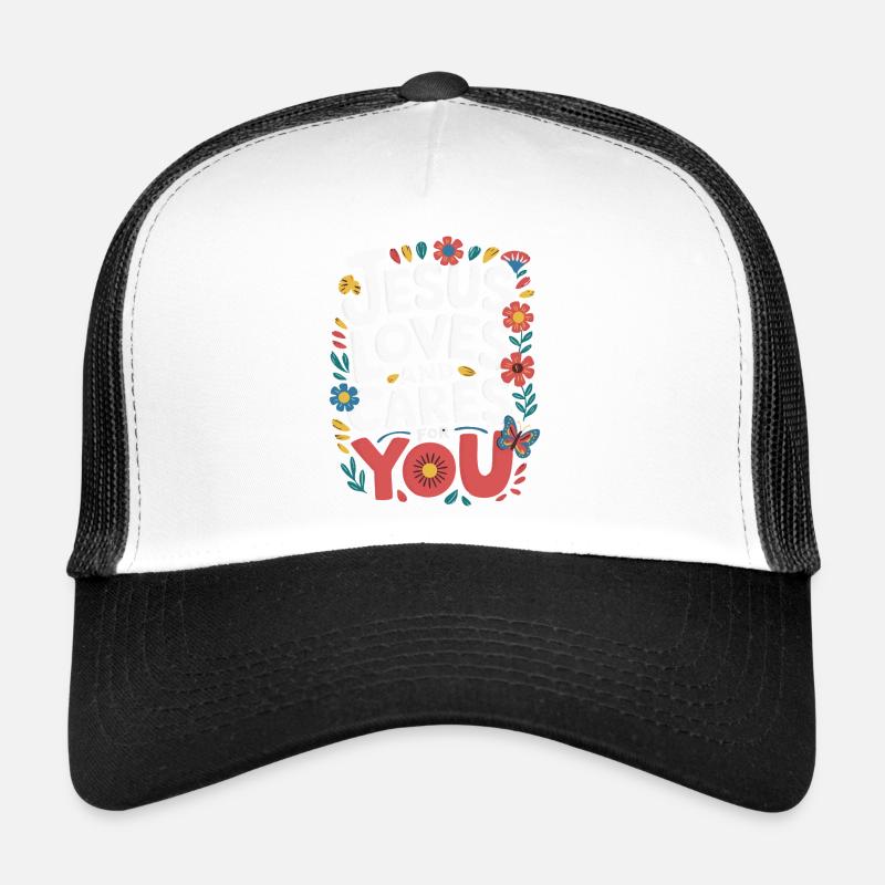 Jésus vous aime et prend soin de vous Casquette trucker 