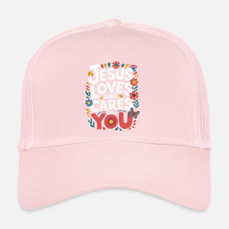 Jésus vous aime et prend soin de vous Casquette trucker 