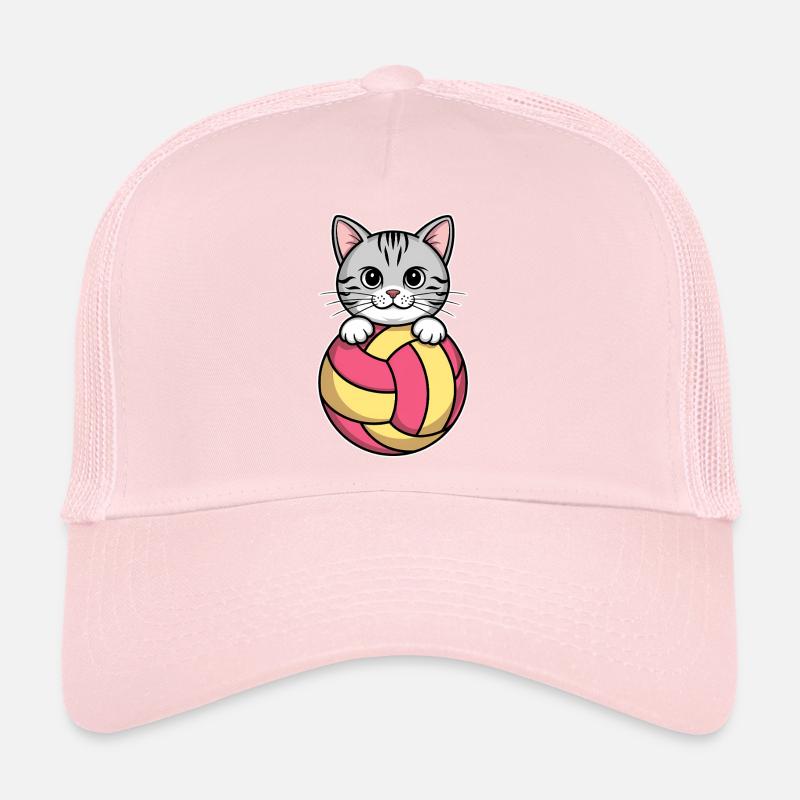 Chat de volley-ball drôle de cadeau de volley-ball Casquette trucker 