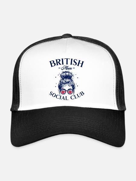 Mère Social Club Maman Britannique - Casquette trucker  - blanc/noir - Devant