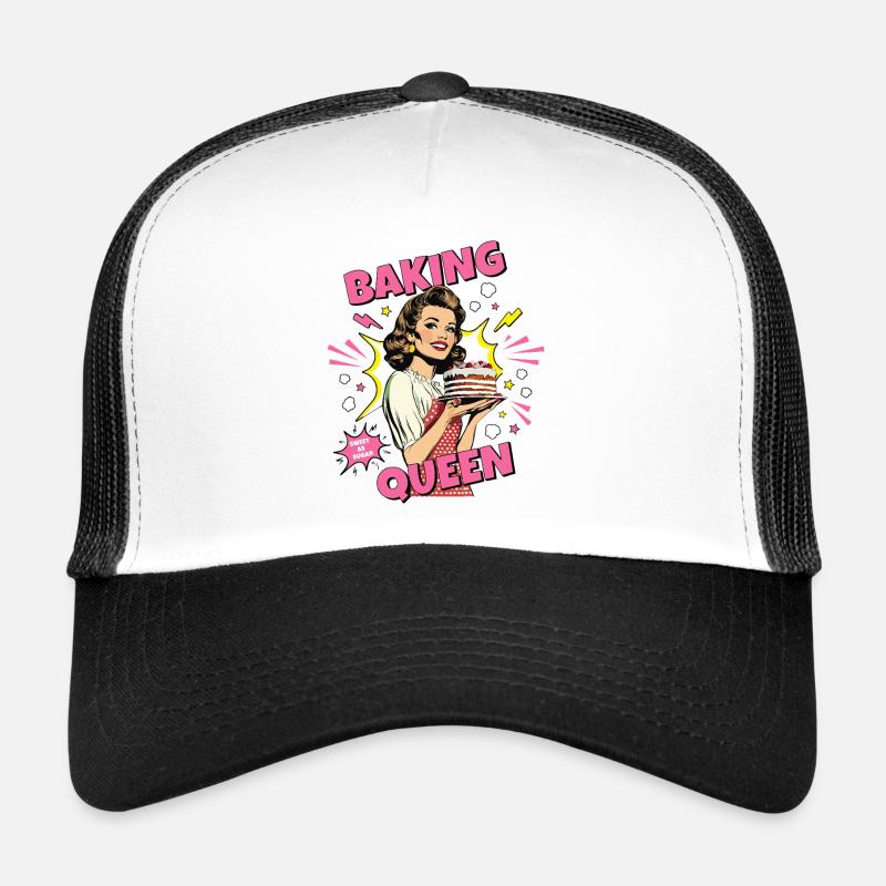 Backen Torte Backkönigin Backfee Bäckerin Pop Art Trucker Cap