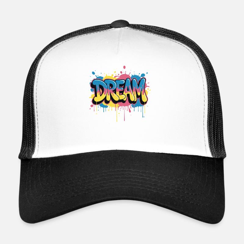 DREAM Graffiti Design voller Farbe und Motivation Trucker Cap