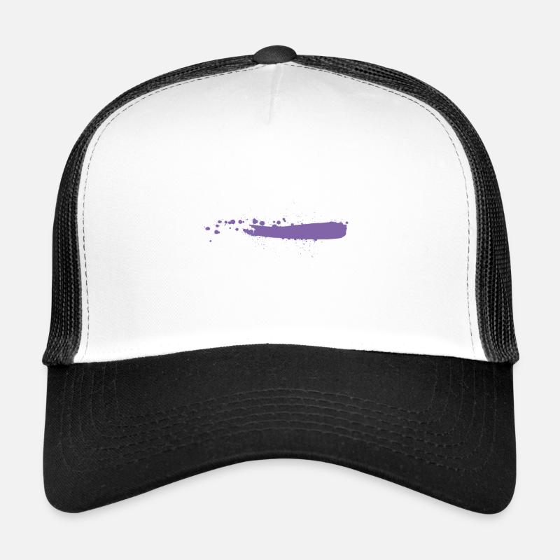 Farbstrich magenta Klecks Farbspritzer Geschenk Trucker Cap