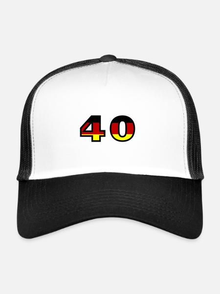 Maillot Allemagne numéro 40 - Casquette trucker  - blanc/noir - Devant