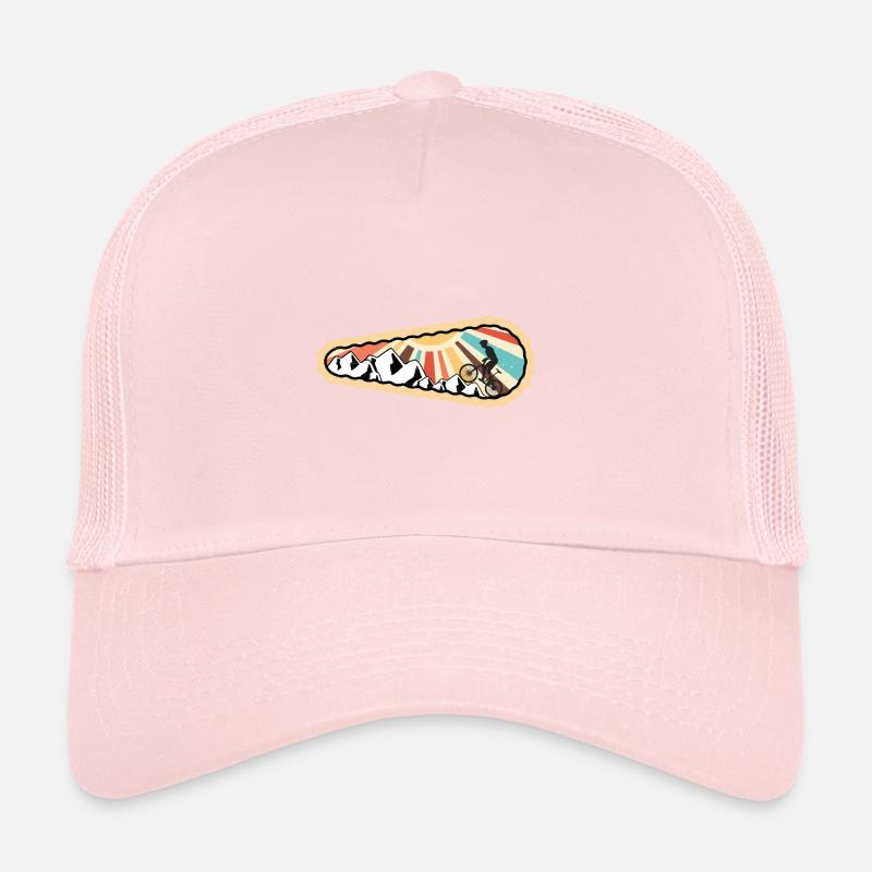 Fahrradkette, Radfahrer und Berge - Trucker Cap