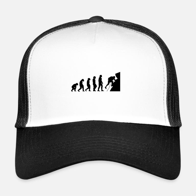 Evolution und Klettern - - Trucker Cap - Weiß/Schwarz